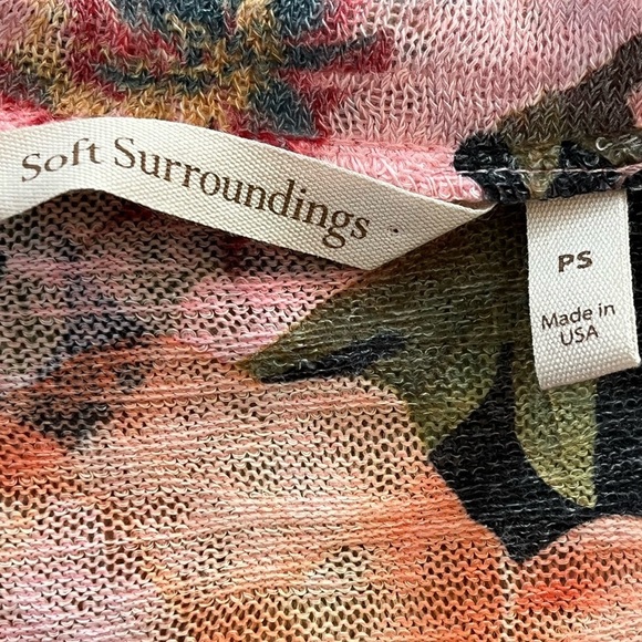 Soft Surroundings Midnight Blooms Floral Lightweight Sweater PS Cottagecore - Picture 11 of 15